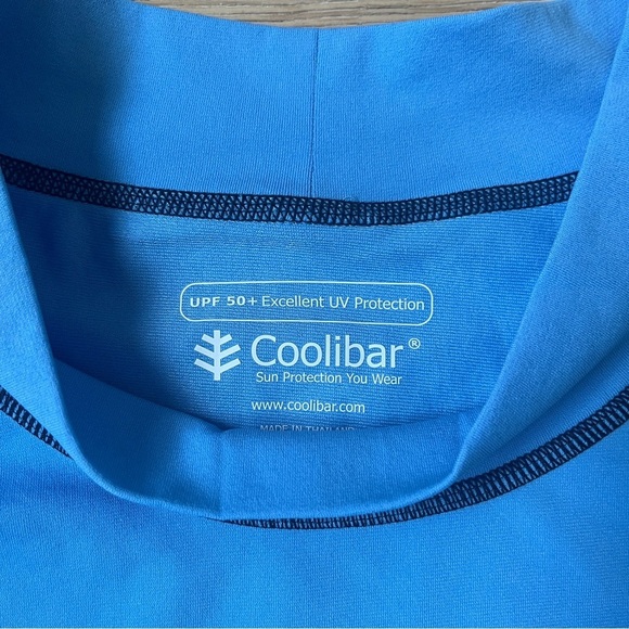 Coolibar Men's Hightide Long Sleeve Swim Shirt UPF 50+ Antigua Blue Sz XXLT *N15 - Picture 4 of 6